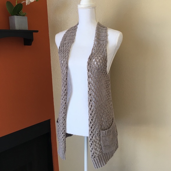 Left On Houston Tops - Left on Houston Crochet Knit Boho Vest S